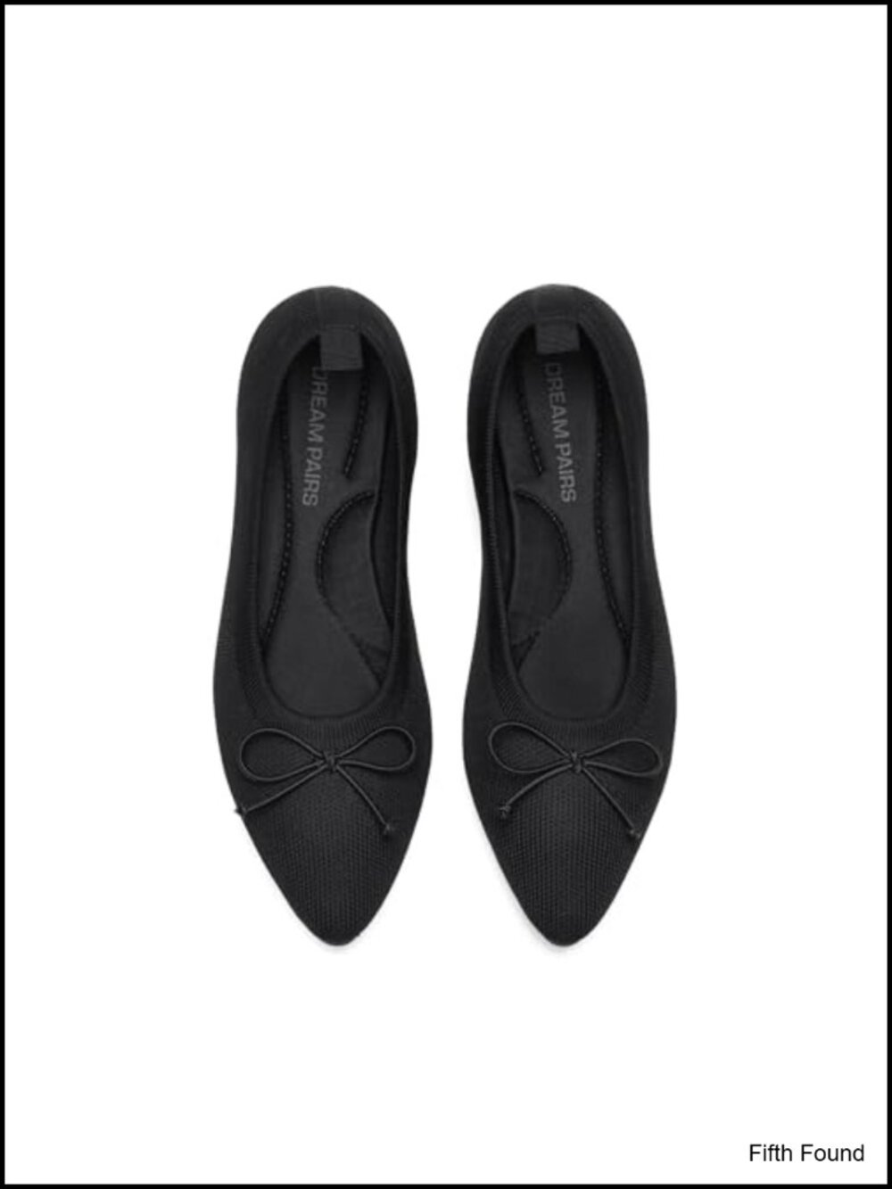 Women's Knit Ballet Flats Foldable Pointed Toe Bow-Knot Comfort Shoes